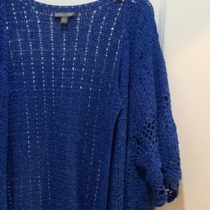 Jessica London Blue Short Sleeve Sweater